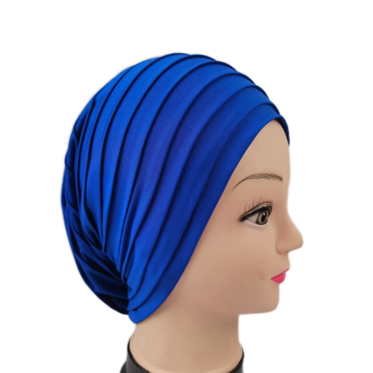 Hijabs Candy Color Ladies Head Wraps Muslim Hijab Bonnets Fashion Headgear Trending Elastic Full Body Pleated Turban Cap for Women 230426