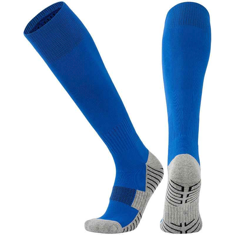 Football men, over the knee professional training, long for adults, anti slip towels, thick bottom, sports socks