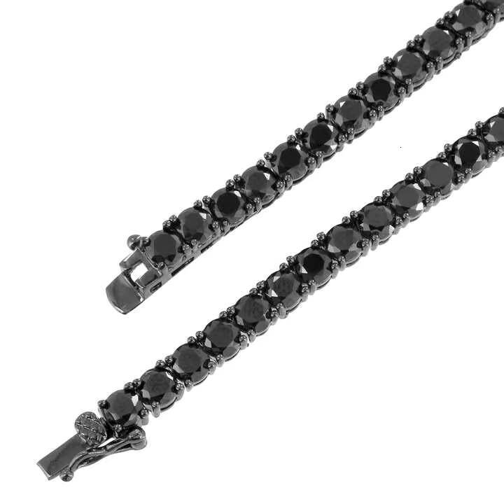 Hot Selling Black Moissanite Cuban Link Bracelet Necklace Gra Certificate Fine Jewelry Sets Rings Moissanite Cuban Link Chain