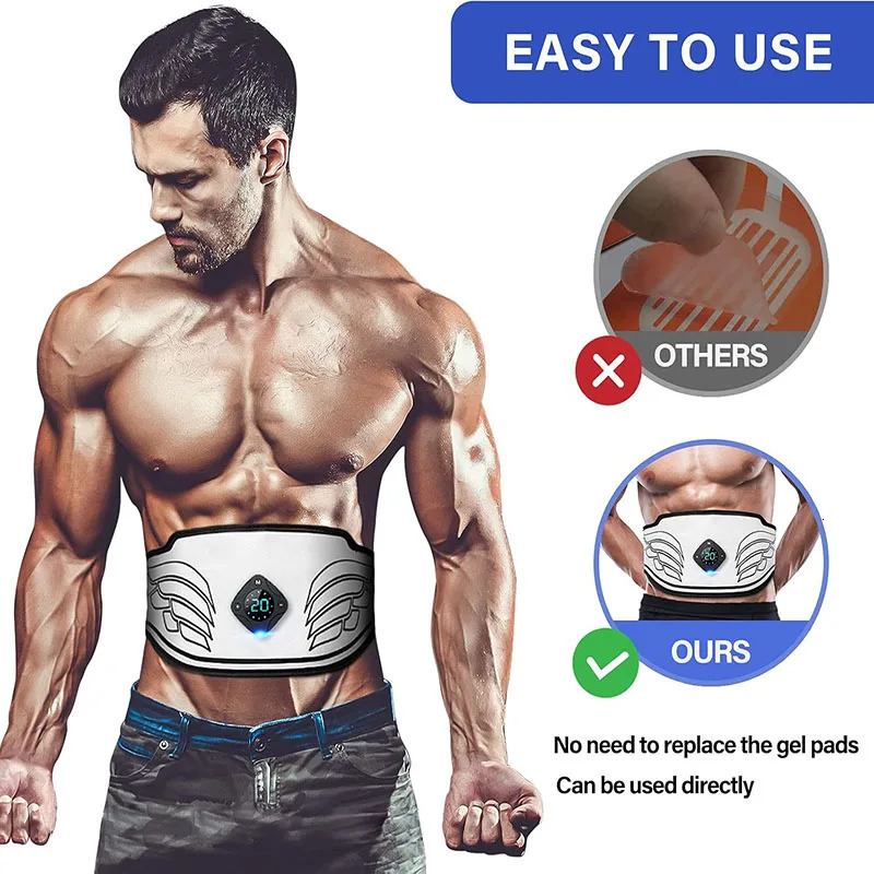ABS Stimulator Ab MachineAbdominal Toning Belt Workout Portable Ab Stimulator Home Office Fitness Workout Equipment for Abdomen 250424
