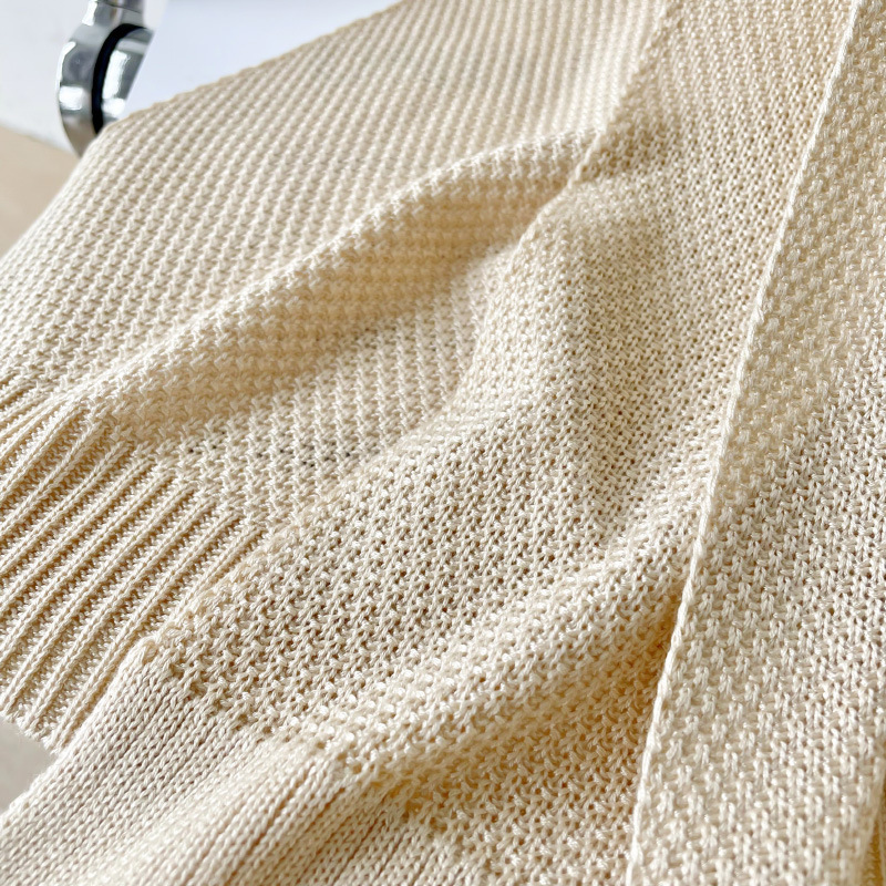 K584 Pure color ice silk knitted shawl for women to wear in spring and autumn office to protect the cervical vertebra collar waistcoat fake collar clo