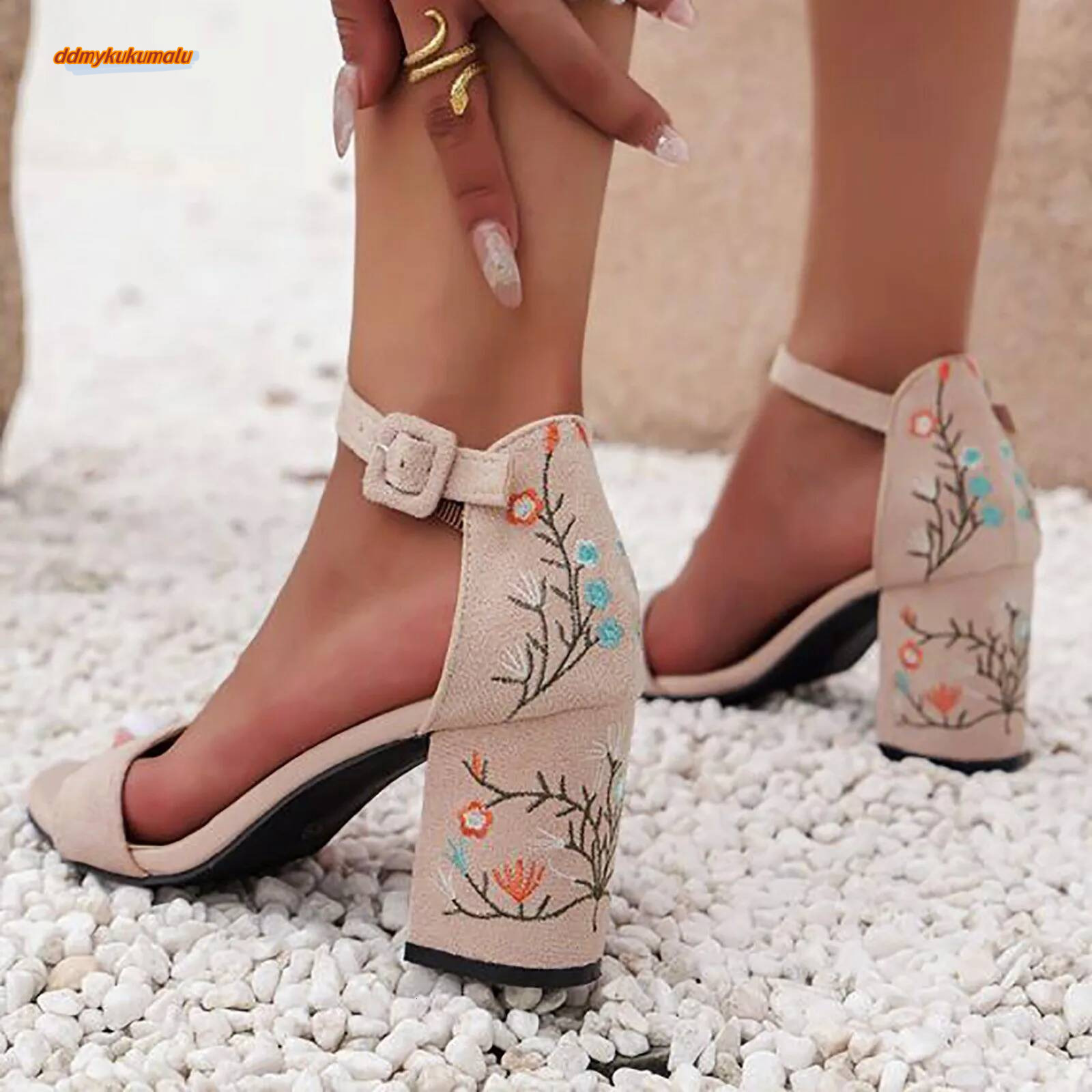 Womens Size 12 Wide For Women Casual Chunky Sexy Open Toe Ankle Strap Work Shoes Dress High Heels ddmykukumalu
