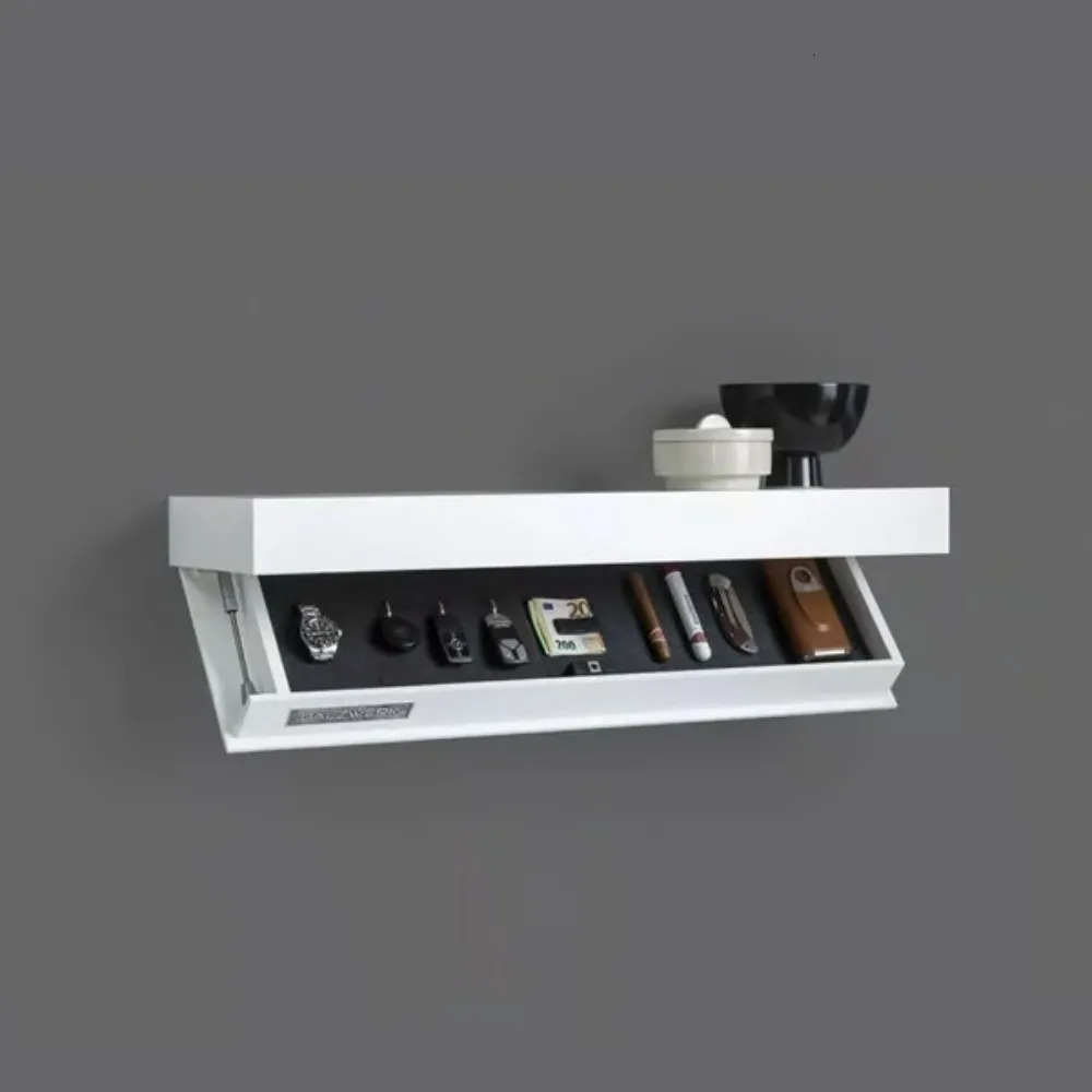 Wall-mounted Magicflap Shelf Multi-function Wooden Concealed Floating Shelf Secret Compartment Wall Shelves Home Decor 251126