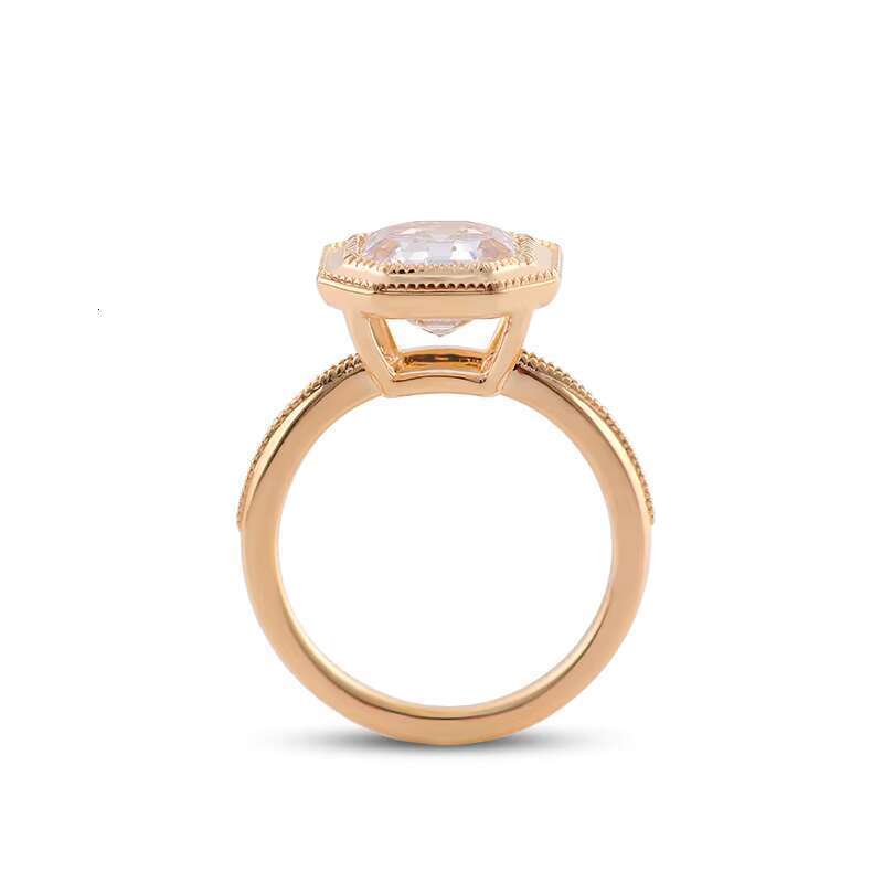 4ct Lab Grown Engagement Wedding Asscher Cut Solitaire 14k Gold Fine Jewelry Igi Certified Dia Ring