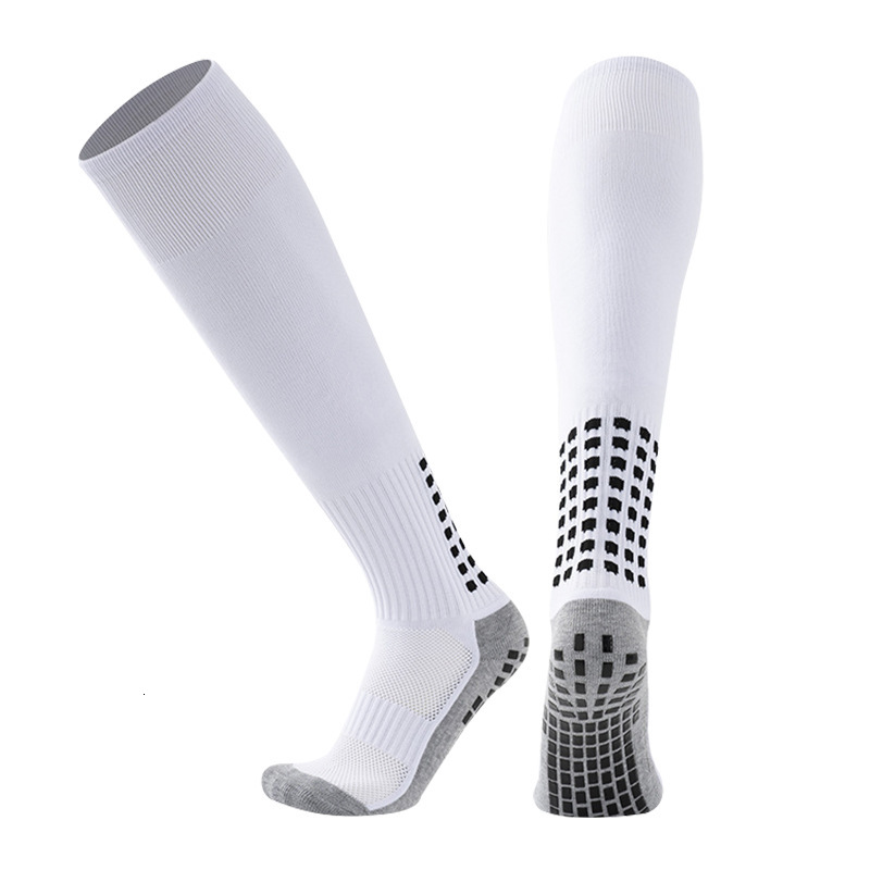 Football men's long tube square glue anti slip thick towel bottom over knee student training sports socks
