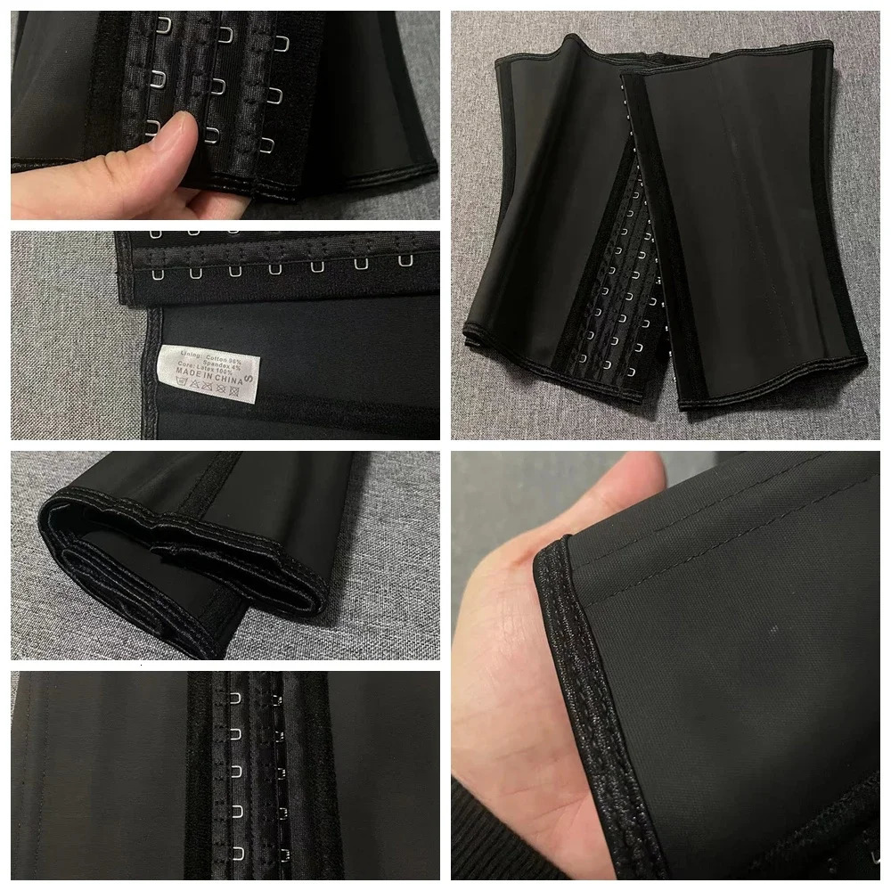Waist Trainer Tight corset 9 Steel Bone Body Shaping Womens Underwear Latex Sports Girls Hourglass Long Trunk Wrinkle Weight Loss 250430