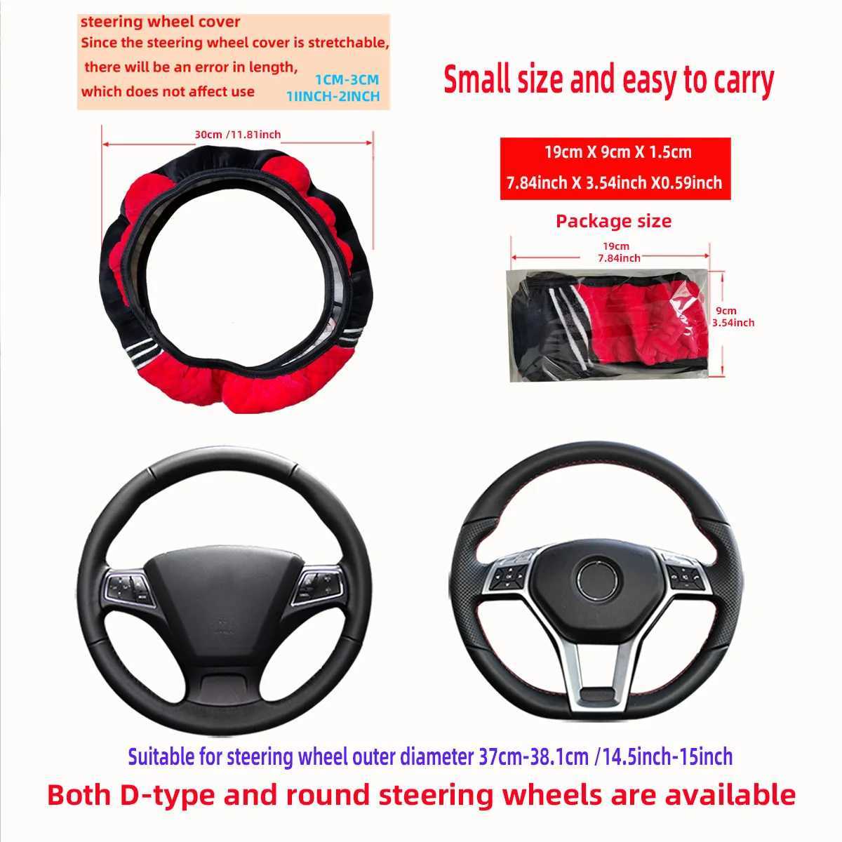 Warm hand plush bear cartoon cat car no inner ring steering wheel cover auto parts 14.5-15 inches H25430