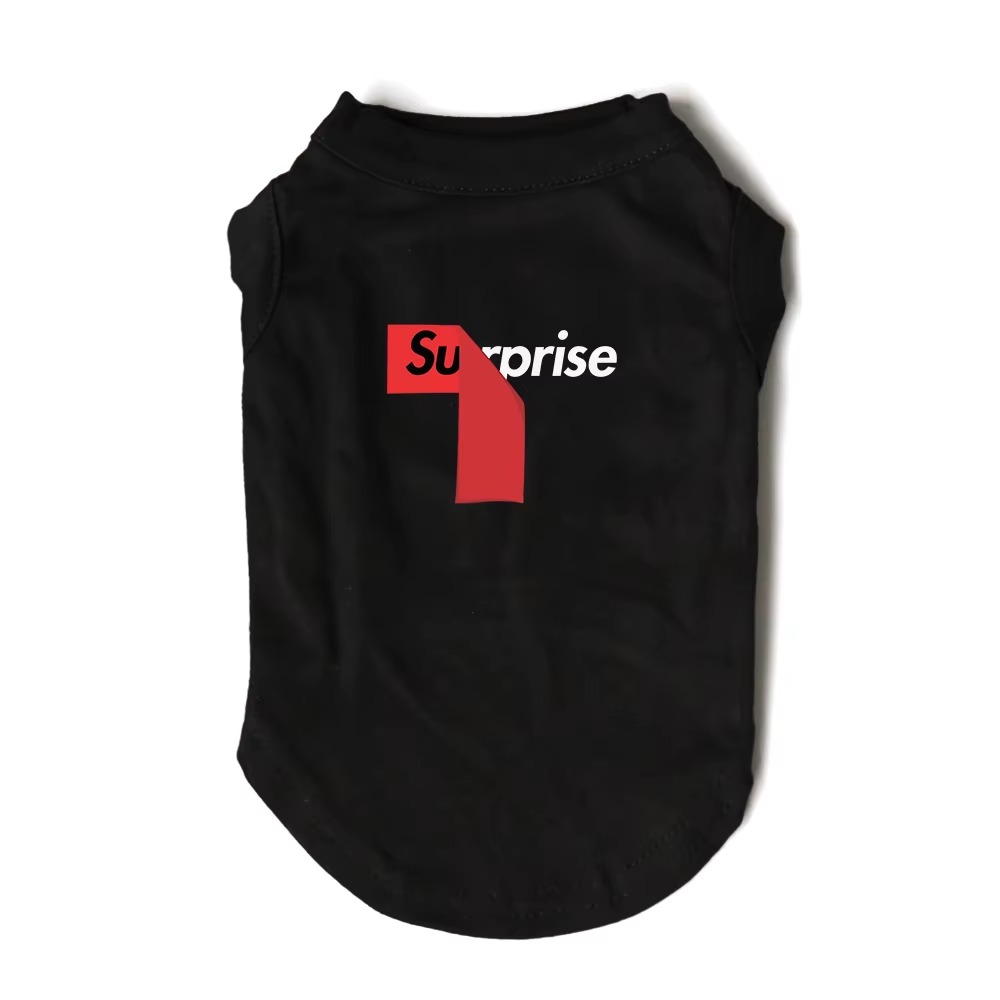 Fashion Dog Clothes French Bulldog Breathable Cotton Imitating Design Letter Print T Shirts Vest Clothes for Small Medium Dogs, Frenchie Pug Boston Te