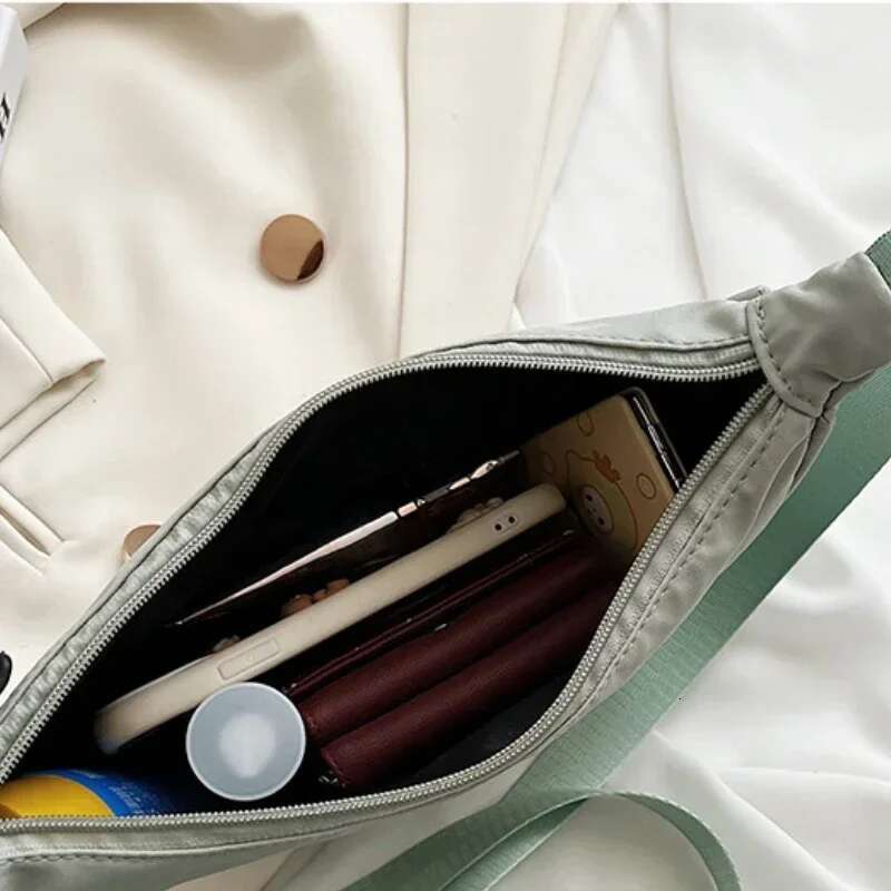 Solid Color Chest For Women Large Capacity Travel Crossbody Female Half Moon Belt Bag Ladies Daily Street Fanny Packs Bag