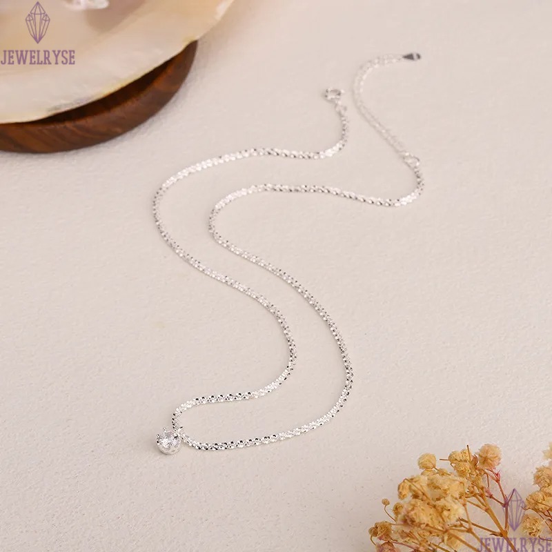 2024 Ins Sparkling Glittering Crown Pendant Solitaire Simple Fine Jewelry Real 100% 925 Sterling Sillver Moissanite Diamond Party Women Wedding Beach 