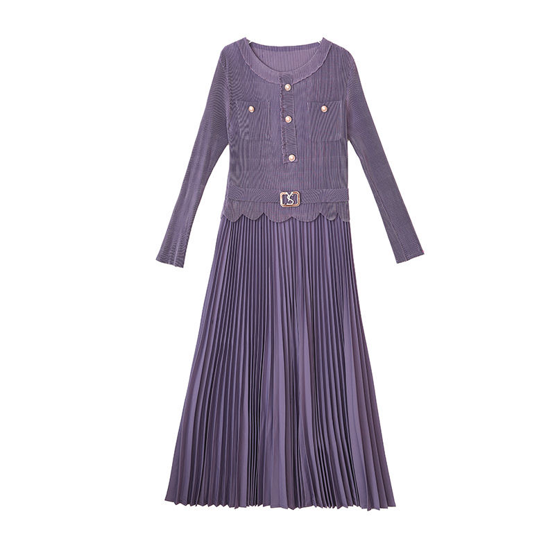 Large size women's clothing 2025 dress new style fragrance slimming stylish slimming large size long skirt D02296