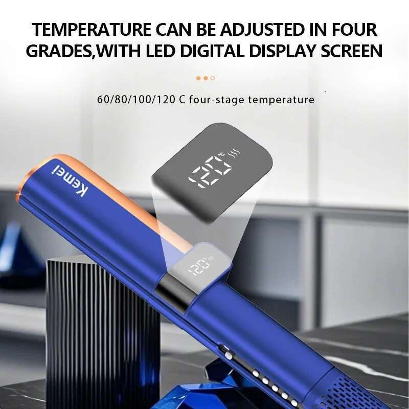 Kemei Airflow Straightener Flat Iron Dries and Straightens Simultaneously From Wet To Dry Women Hair Styling Tools Quickly