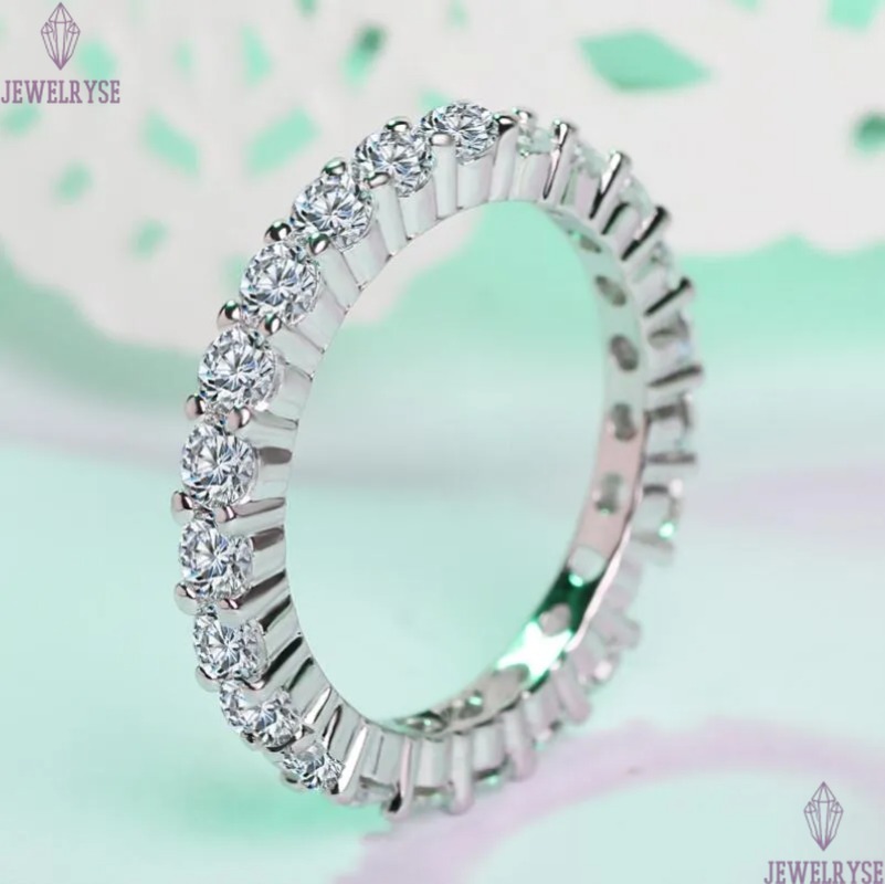 Choucong Top Sell Wedding Rings Simple Fashion Jewelry 925 Sterling Silver Rose Gold Fill 3MM Round Cut 5A Zircon Eternity Party Women Bridal Ring Set