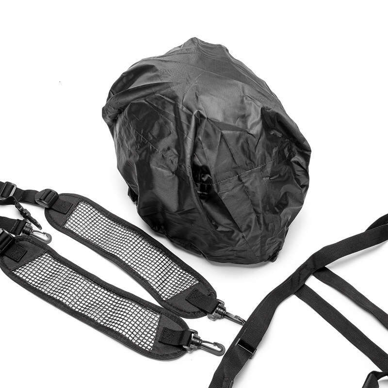 Motorcycle multifunctional hard shell rear end seat bag, knight motorcycle riding equipment, double shoulder helmet backpack, large capacity