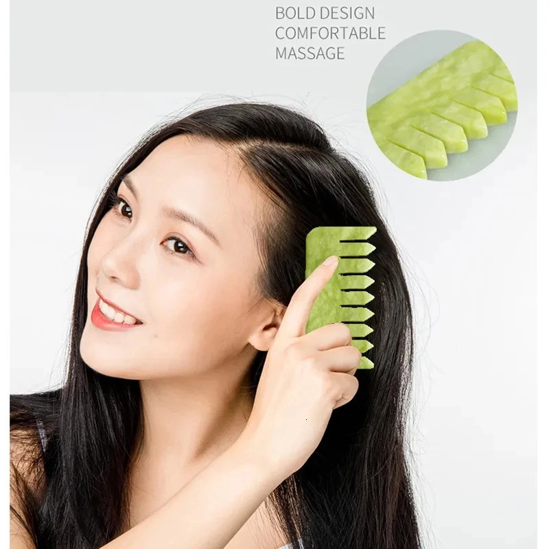 3pcs Natural Stone Gua Sha Face Roller Set Gouache Scraper Back Neck Scratcher Massager For Face Massage Tools Jade Roller 250424