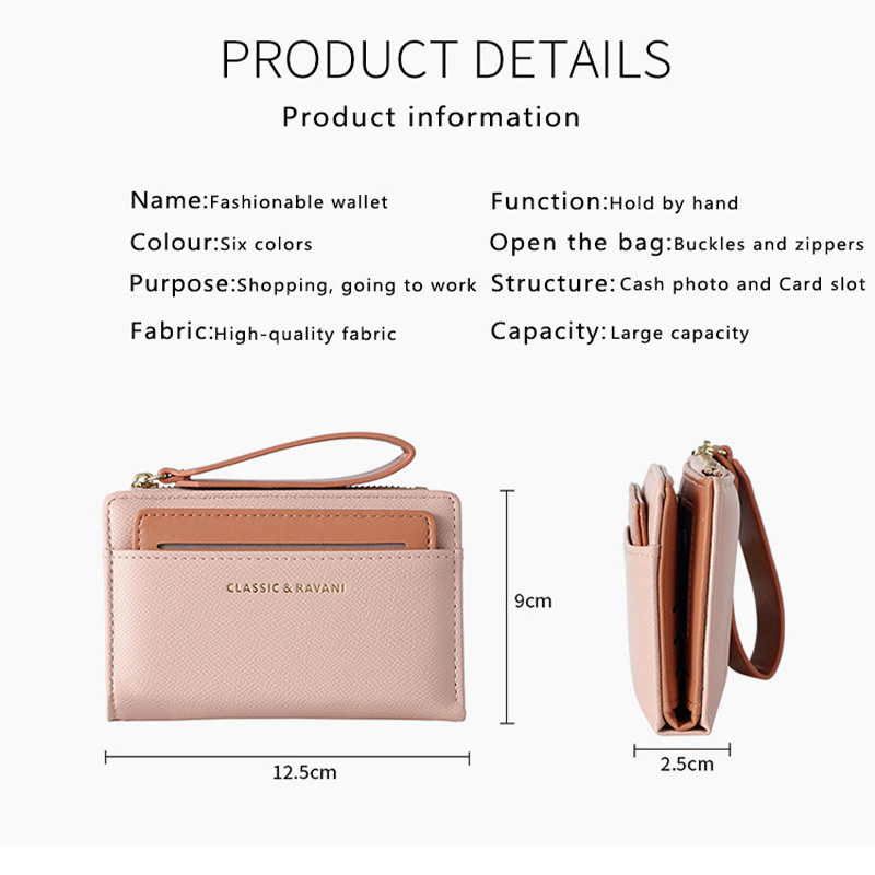 Luxury Designer Card Holder Wallets for Women Pink Purse Womens Wallet Small Women Leather Portable Suitable for Formal Events and Work Occasions