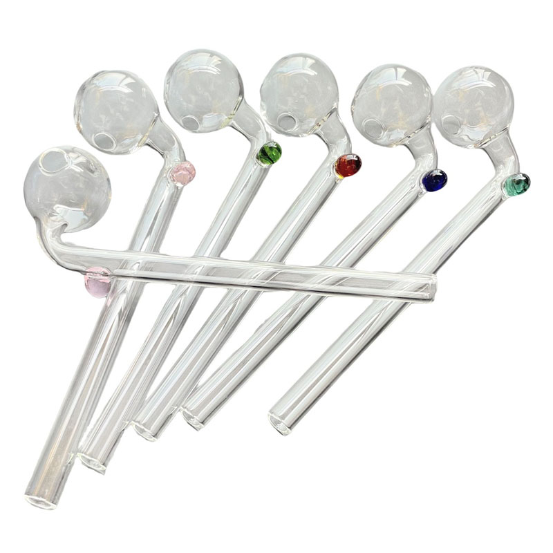 5.6 Inch Glass Oil Burner 30mm Big Ball Bowl Smoking Pipe with 1.5mm Thick Straw Tube no logo 9410a - view 9