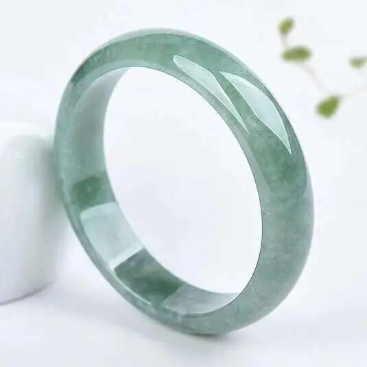 Natural Retro Bangle For Women Green Ice Species Jade Bracelet