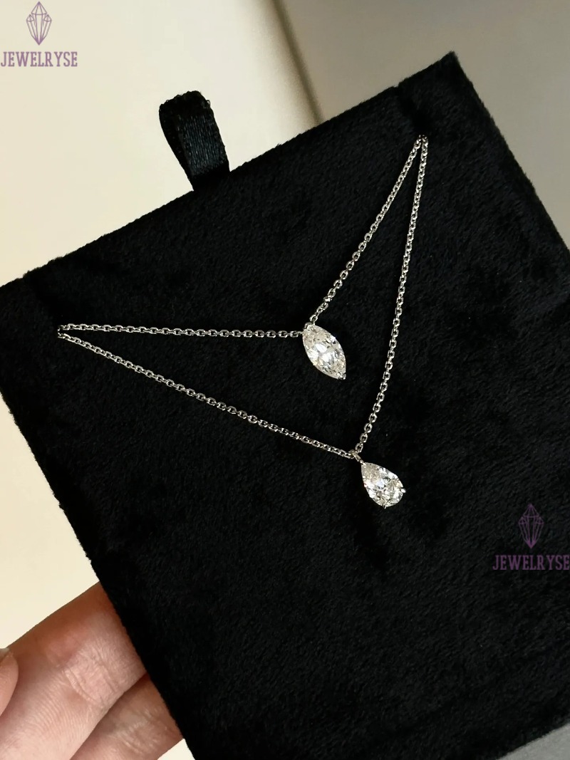 Classical Top Sell Jewelry Heart Pendant Solitaire 100% 925 Sterling Silver White Moissanite Diamond Gemstones Party Women Clavicle Necklace Gift