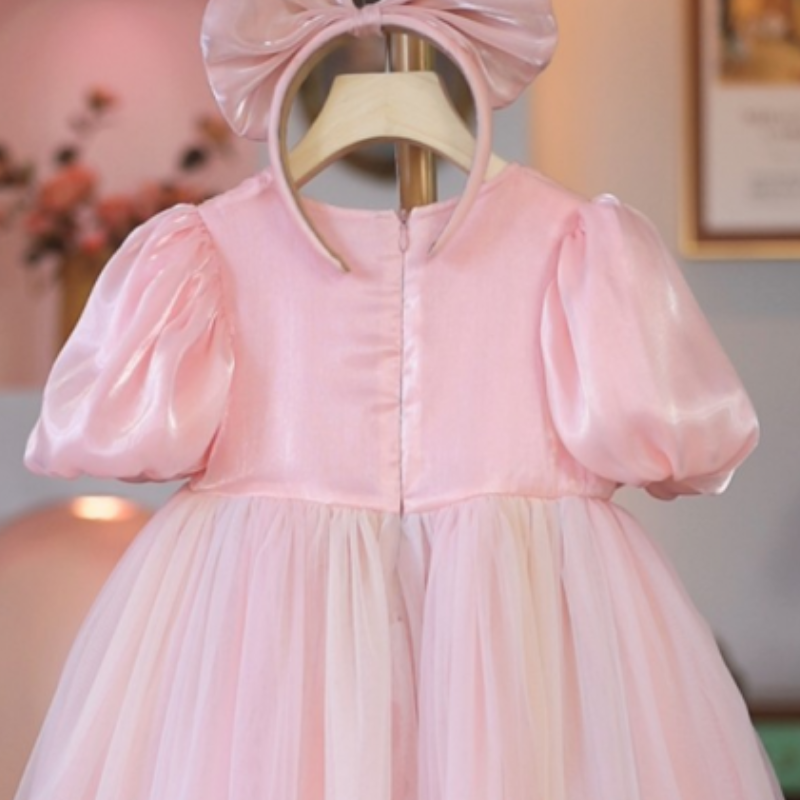 DISNEY Girl dress Elsa princess dress Frozen kids designer clothes girl's net dress for Children's Day performance