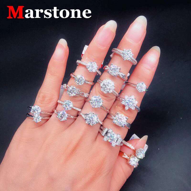20 Styles D Color Moissanite Womens Ring Engagement 925 Sliver Sterling Diamond Rings Top Quality for Women New 2023