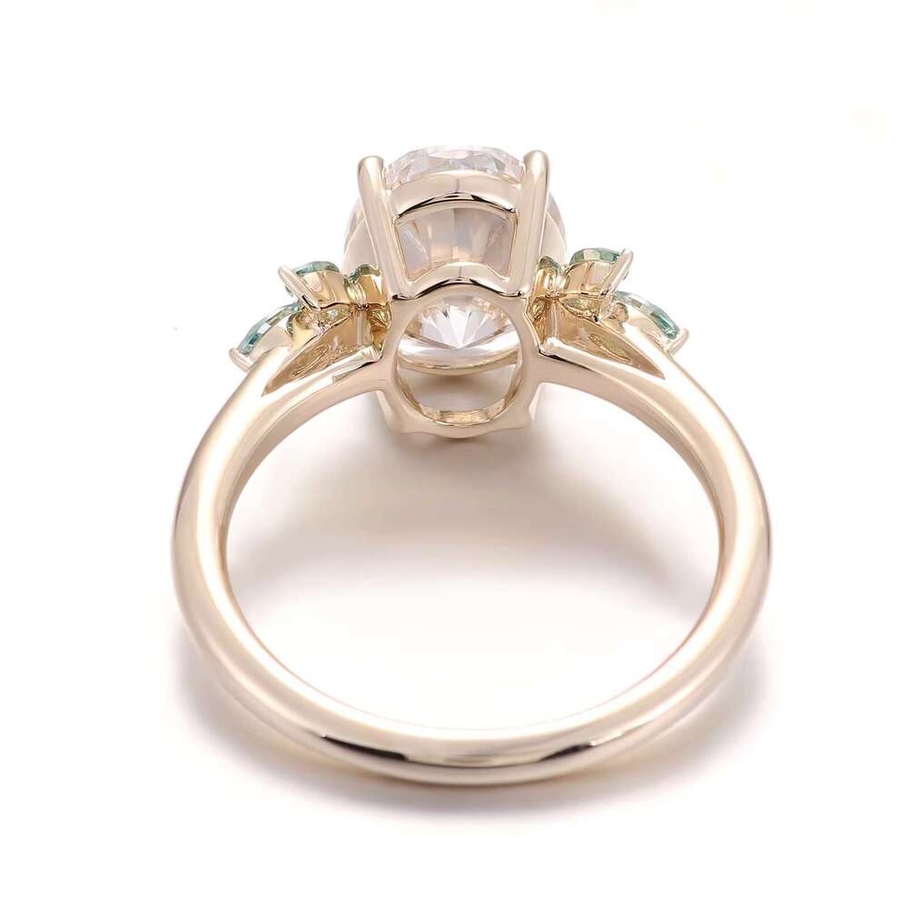 Oval Cut Def Vvs1 Quality Moissanite Dia Ring