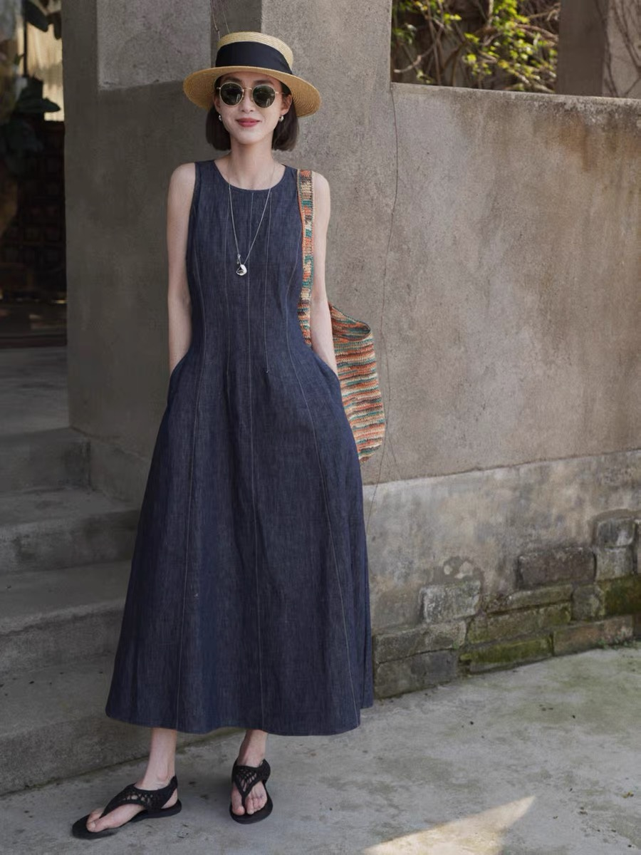 2025 flax dress Fashion Week Show Customized Fashion Tailored clothing womens Fashion Paris.M344