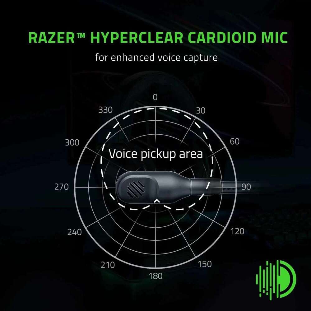 Razer BlackShark V2 X Wired Esports Headset Advanced Passive Noise Cancellation, 7.1 Surround Sound, Hyperclear Cardioid Mic