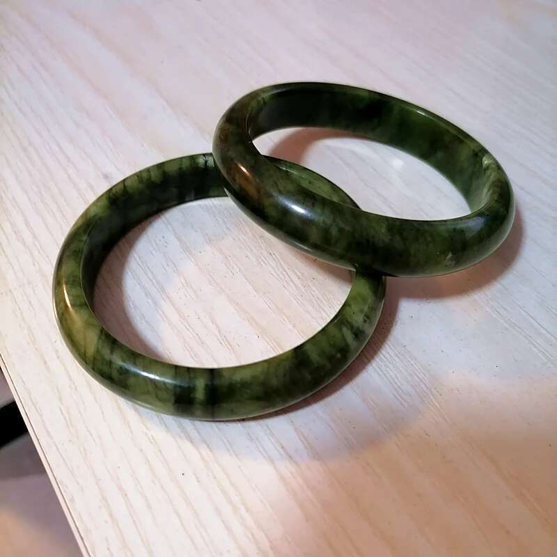 Natural Chinese Southern Jade Hand Carved Wide Band Bracelet Fashion Boutique Jewelry Men's And Women's Turquoise Bangle