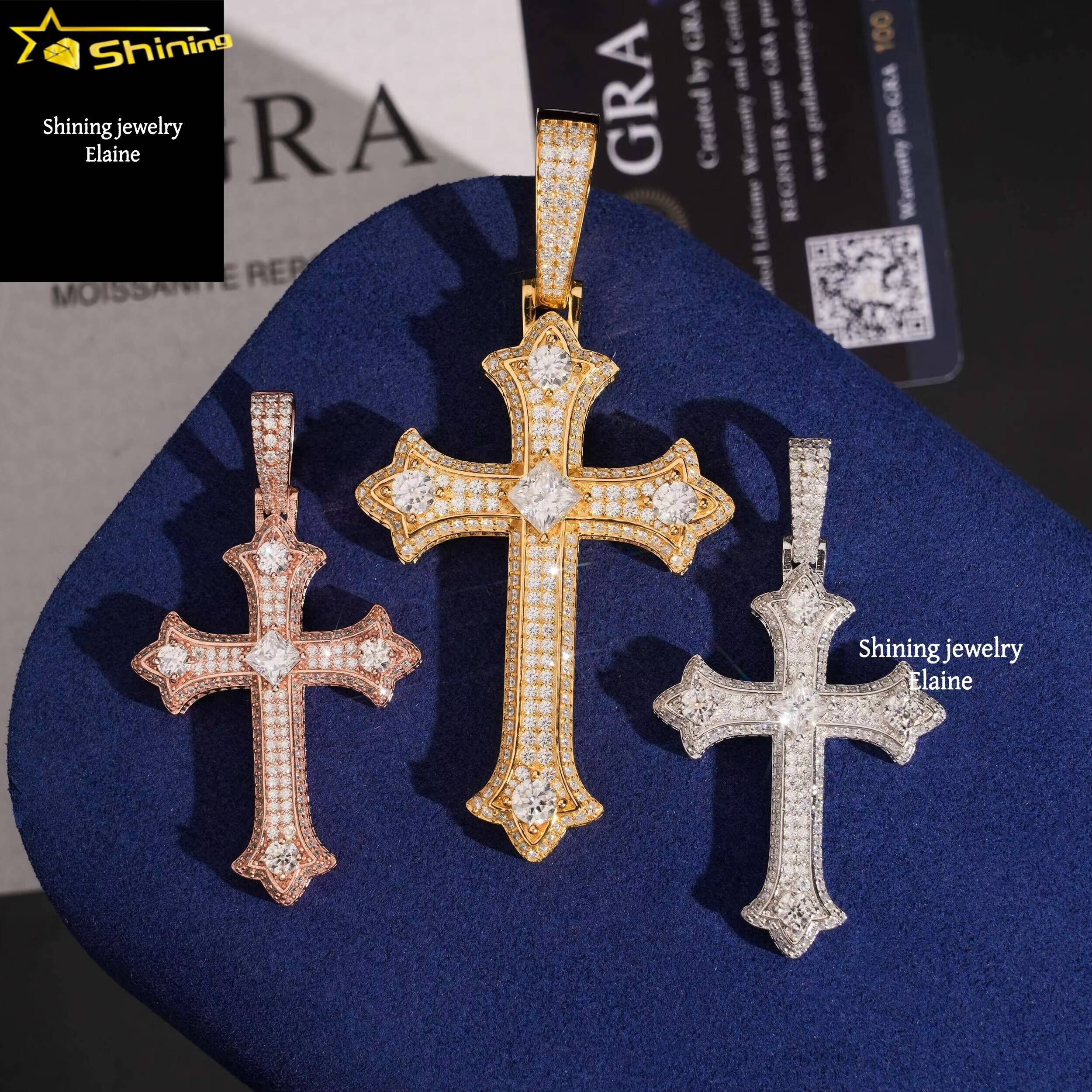 Hip Hop Sterling Silver 925 Iced Out Fine Jewelry Rapper Custom Photo Custom Pendant VVS Moissanite Diamond Pendant