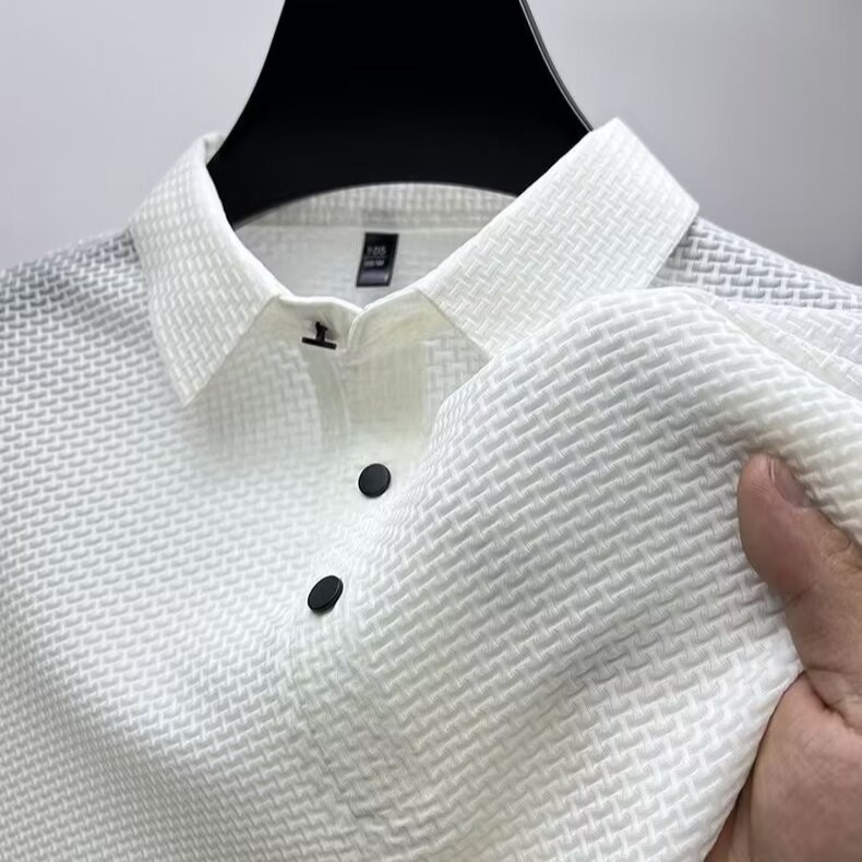 New Summer Brand Polo Shirt High Quality Men's Short Sleeve Breathable Top Business Casual Sweat-absorbing Polo-shirt for Men