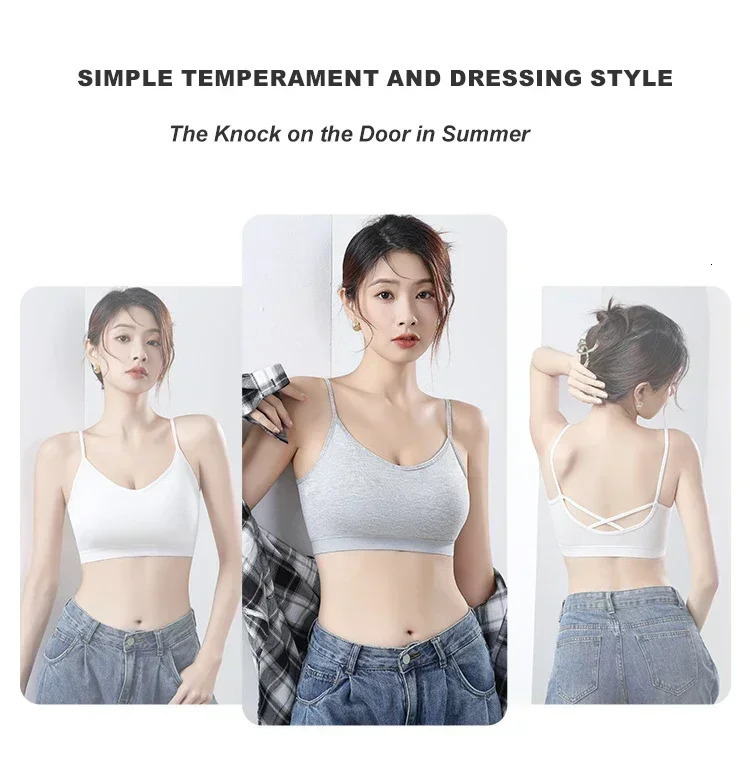3 seamless sports bras made of ice silk polyester to prevent sagging comfortable large size bra without steel rings sexy vest Bralette 250430
