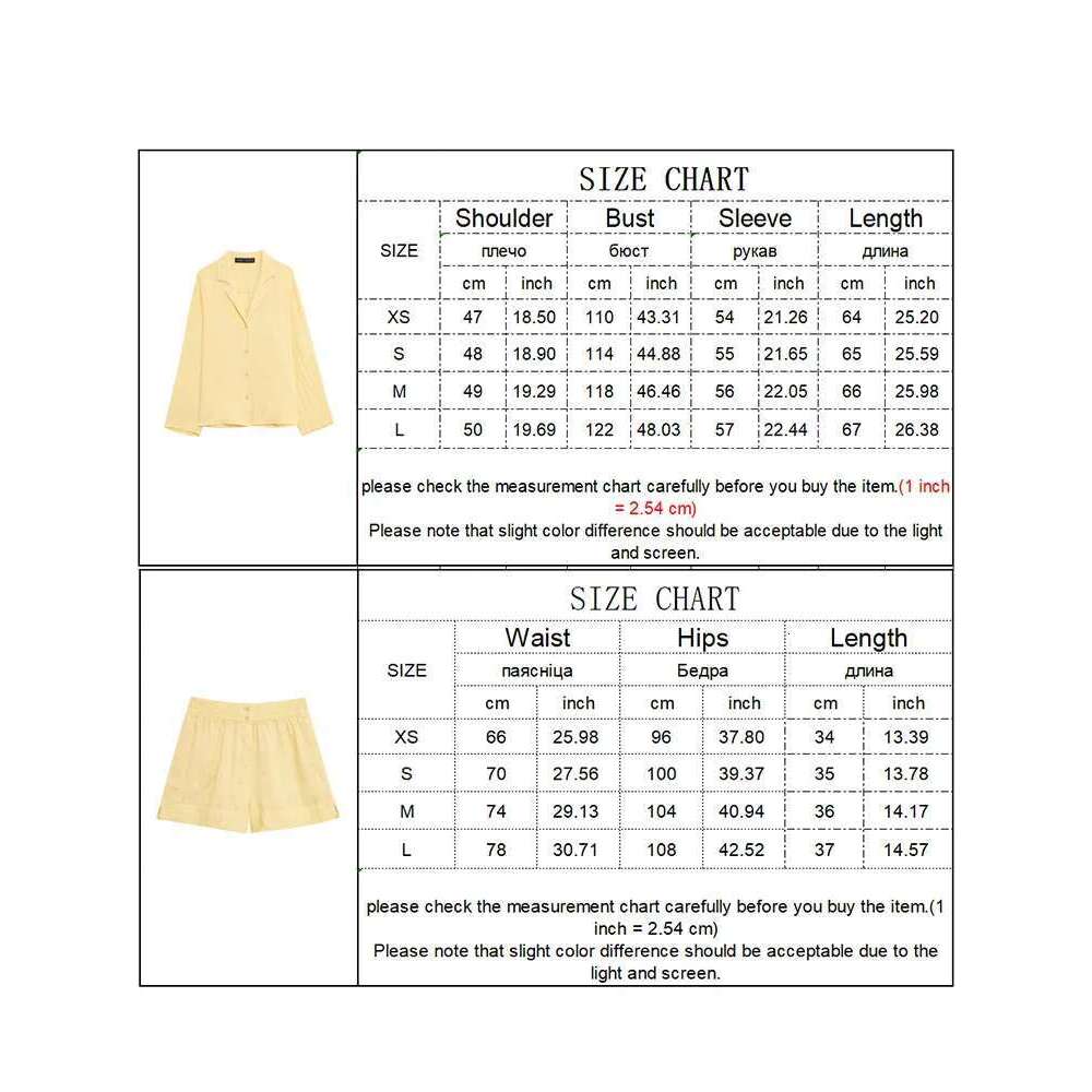 TFMLN 2025 Casual Women Solids Blouse Set Summer Loose Long Sleeve Single Breasted Top Elastic Waist Short Fashion Outfits