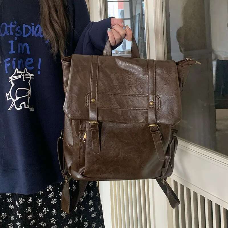 Designer Bag 2025 College Style Retro College Student Class Backpack Mailman Bag Luxury Bag