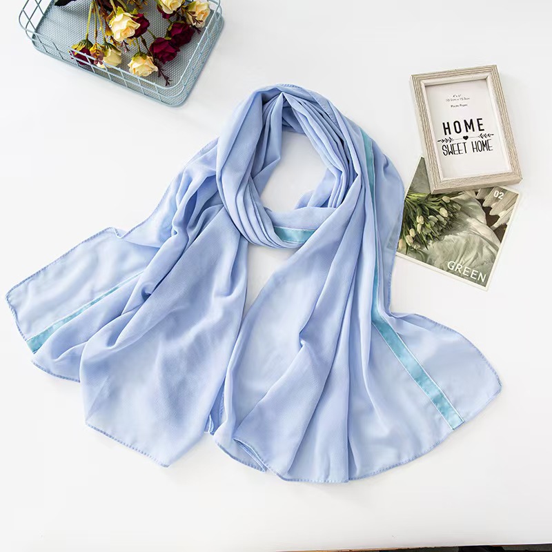 T593 solid color scarf female solid color warm neck shawl gift scarf