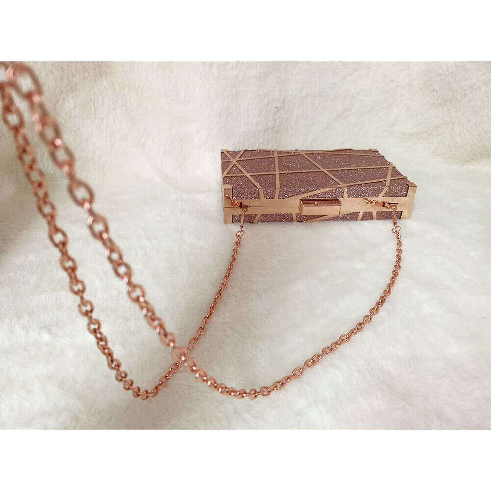 Dinner Bag Geometric Metal Line Decoration Dinner Dress Versatile Handheld Single Shoulder Crossbody Women S Bag KQ