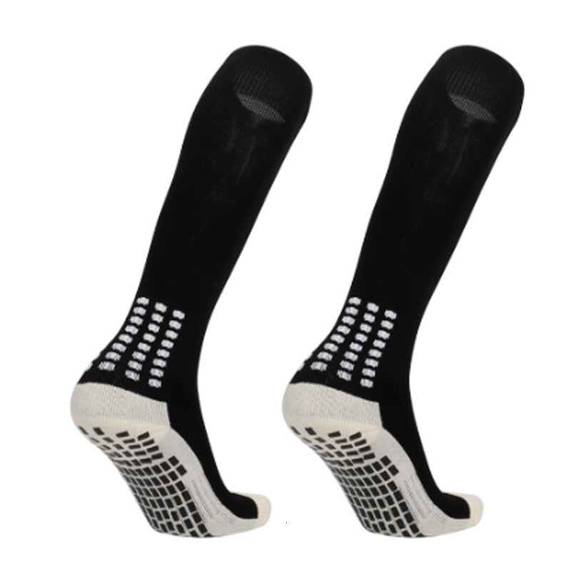 Football men's long tube square glue anti slip thick towel bottom over knee student training sports socks