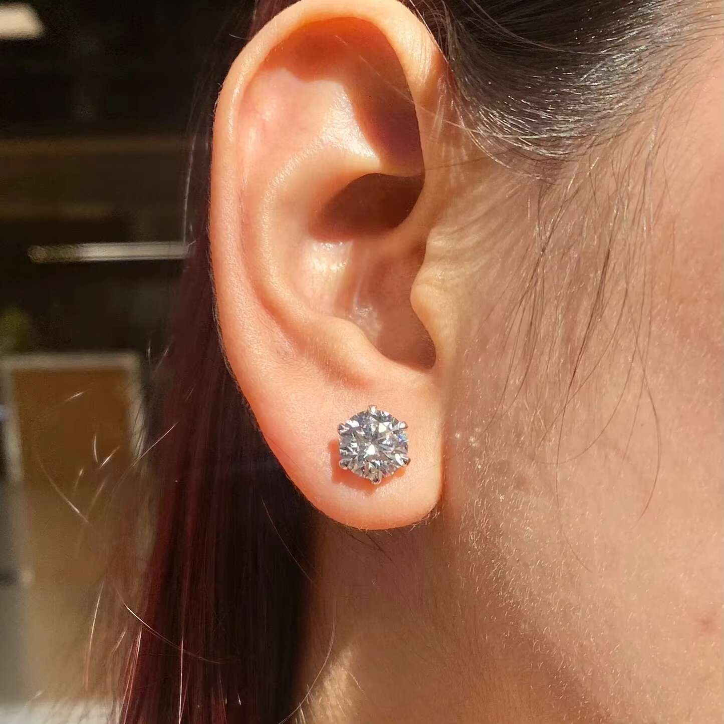 Fine Earring 14K Gold 1CT Lab Diamond Jewelry IGI Certificate Sparkle Luxury Earrings