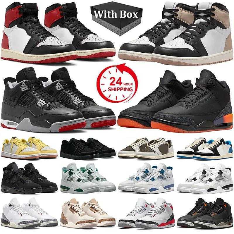 2025 With Box Designer 4 3 4s 3s Basketball Shoes sneakers for mens womens Black Phantom Reverse Olive men women trainers Sports 36-47