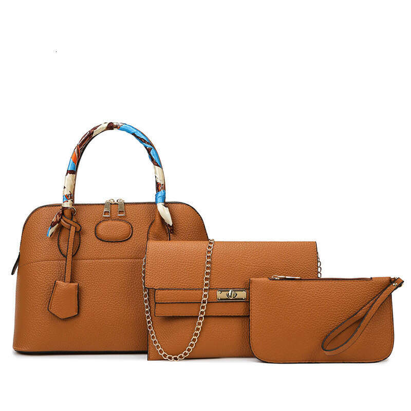 New women's with texture and large capacity, three piece set, mother bag, single shoulder handbag, crossbody bag