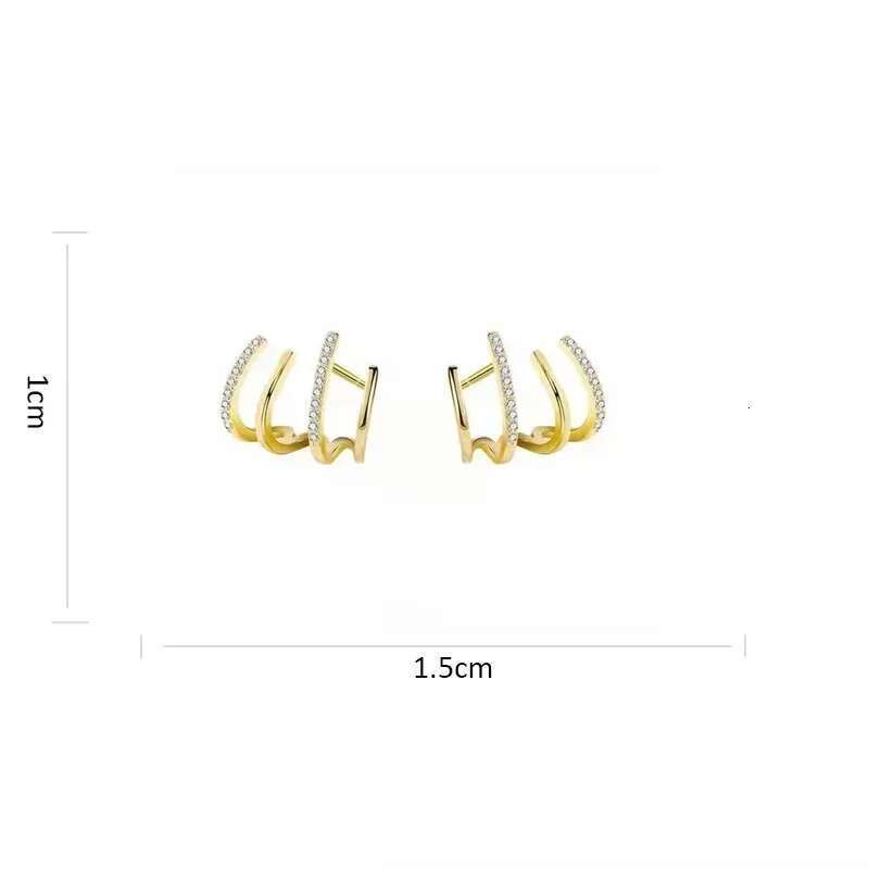 2023 New Fashion Exquisite Rhinestone Decor Ear Cuff Earring For Woman Arrival Christmas Gift Stud Women Earrings