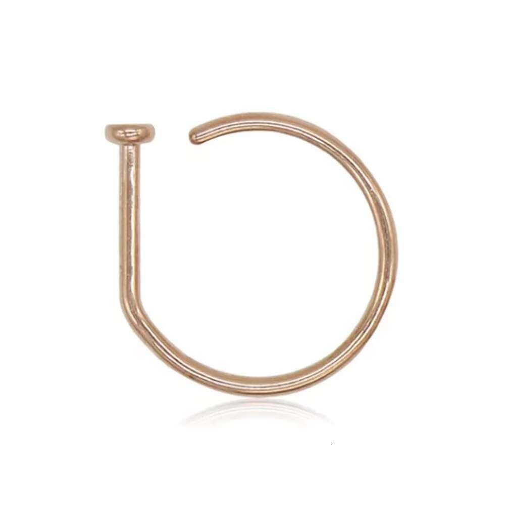 Women Men Fake Piering Ring Earrings Fashion Punk Non Piercing Nose Clip Stainless Steel Perforation Septum Body Jewelry