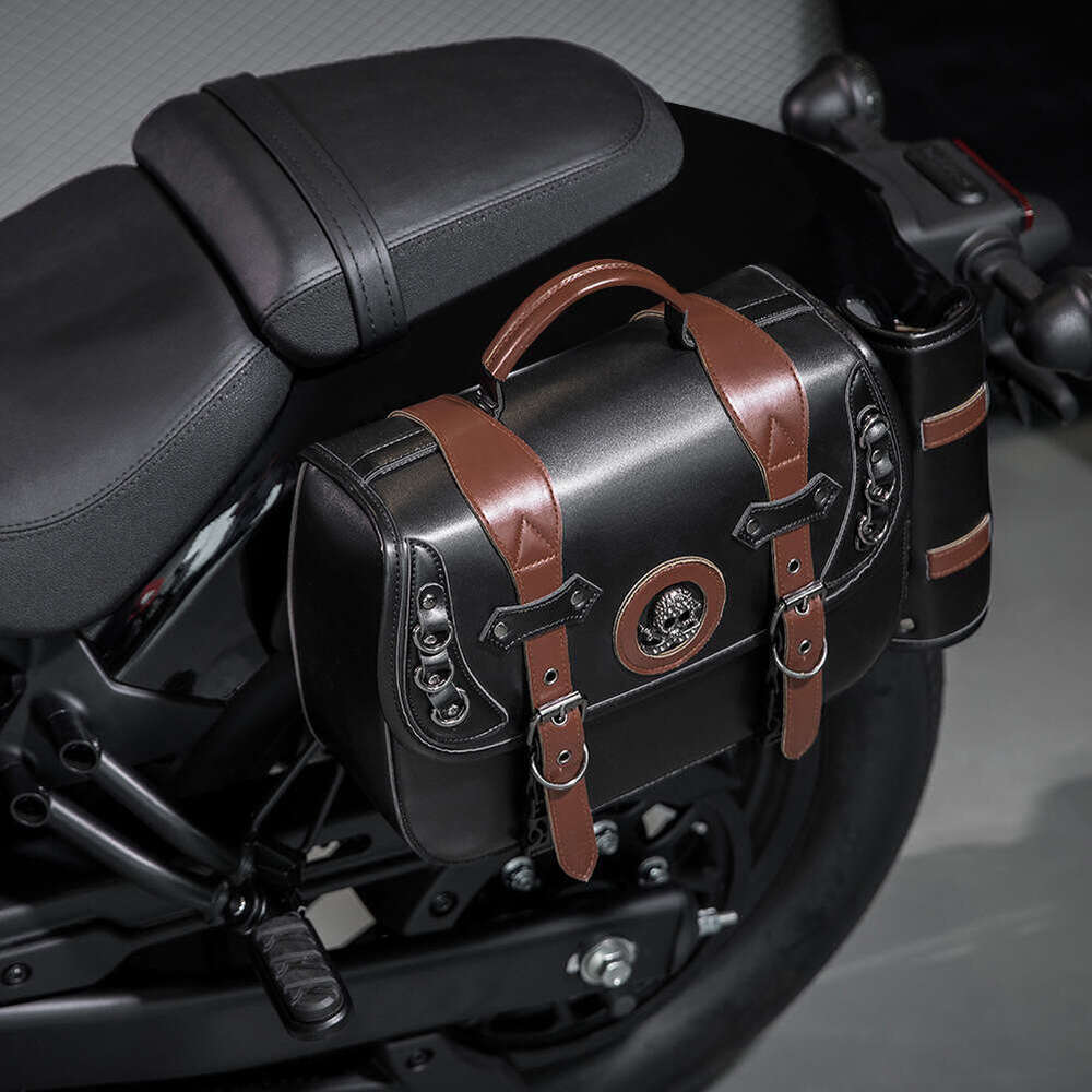 TEMU Motorcycle Harley Prince Cruise Modified Knight Box Side Bag