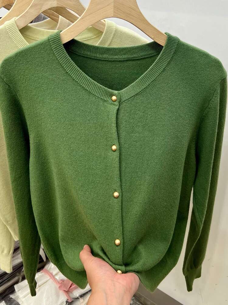 AOSSVIAO Long Sleeve Sweaters Cardigan Spring Autumn Women O-Neck Knitwear Clothing Fashion Basic Tops fashion clothing women