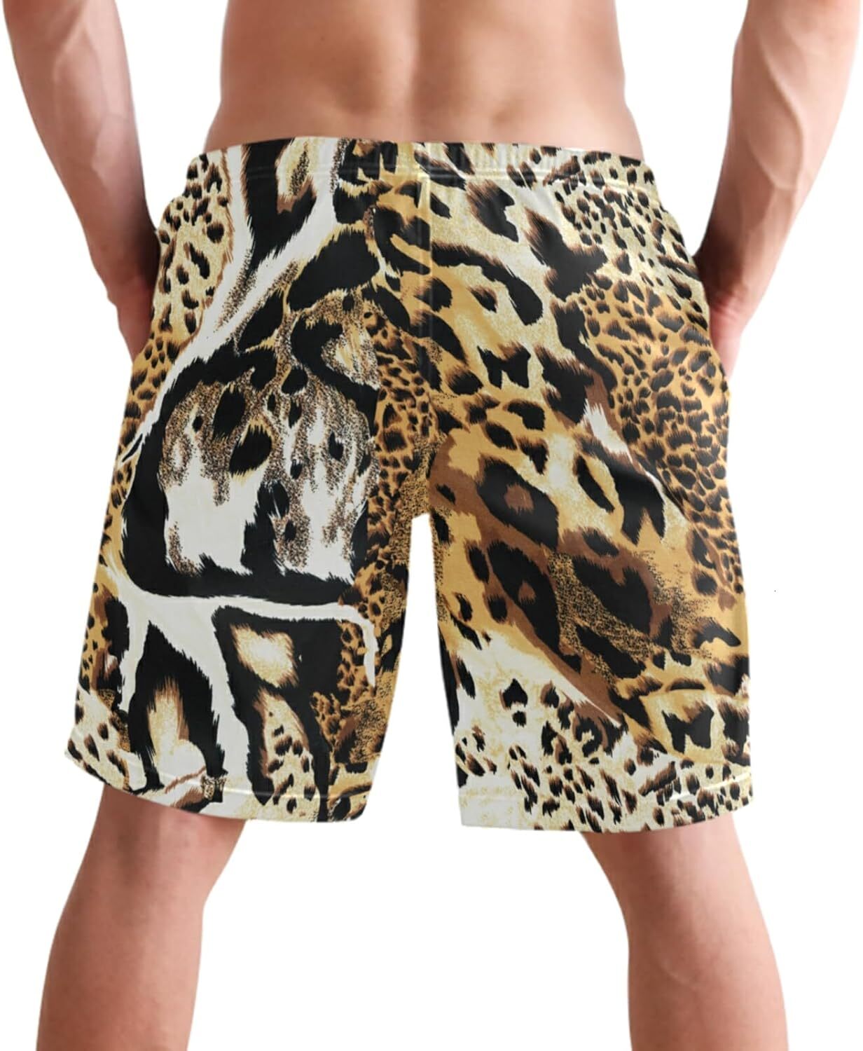 Stylish Summer Swim Trunks Men's Quick Dry Board Shorts Bathing Suit with Pockets for Men Boyfriends Youth trend