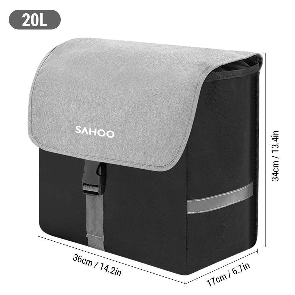SAHOO Side Seat 40L Large Capacity Bicycle Rear Rack Bag Bike Pannier for Cycling Traveling Commuting