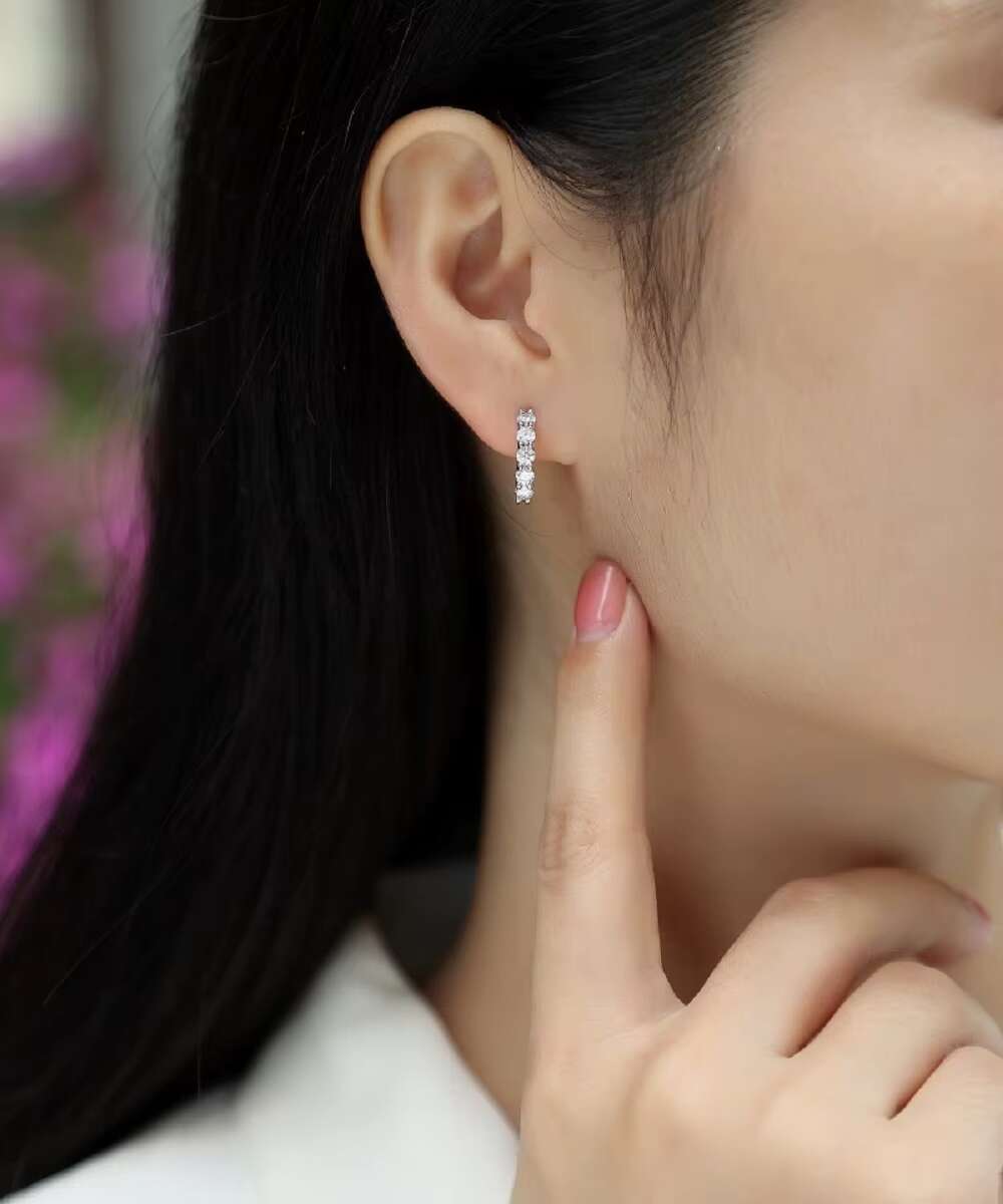 Best Price Lab Grown Moissanite Earrings 925 Sterling Silver GRA Certified VVS D 3mm Moissanite Diamond Jewelry Stud Earring
