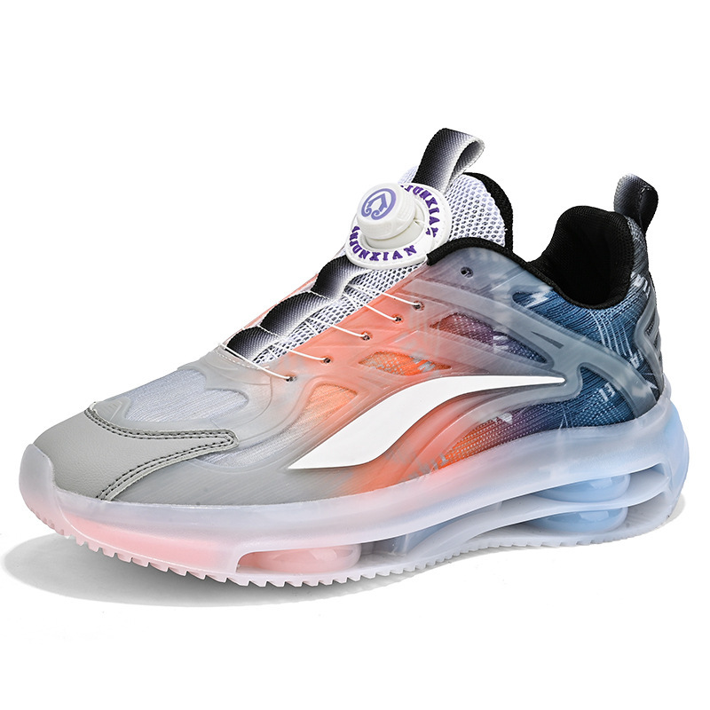 2025 New Rotary Buckle Sneakers for Men's Fashionable Breathable Mesh Designer Shoes Teenagers Sports Casual Shoes