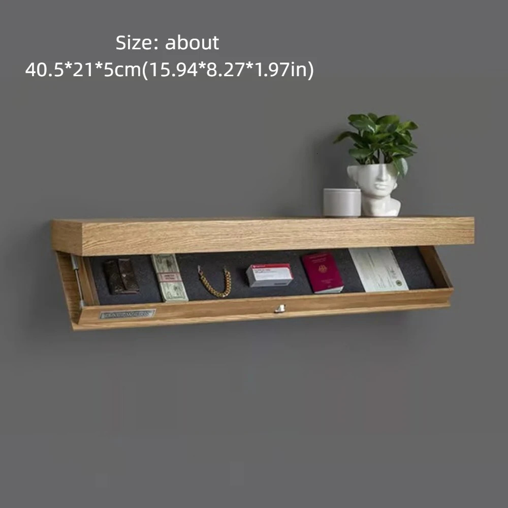 Wall-mounted Magicflap Shelf Multi-function Wooden Concealed Floating Shelf Secret Compartment Wall Shelves Home Decor 251126