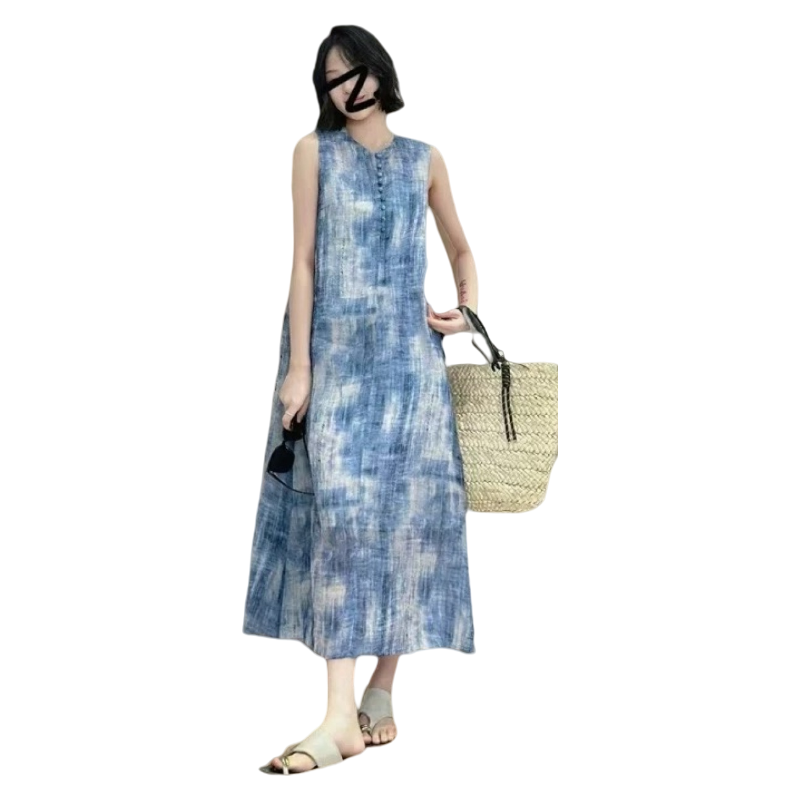 2025 Sleeveless round neck loose fit Fashion Week Show Customized Fashion Tailored clothing womens Fashion Paris.M311